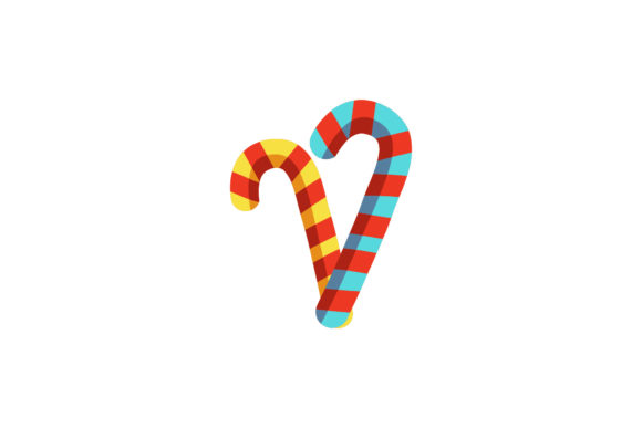 Christmas Candy Cane Vector Illustration for Handmade Creations