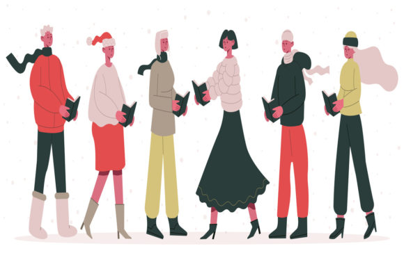 Christmas Carol Choir Illustrations