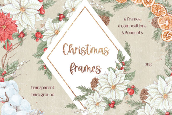 Christmas Frames Sublimation Illustrations
