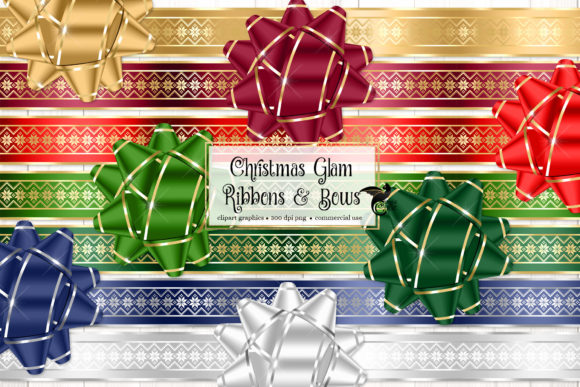 Christmas Glam Ribbons and Bows Clipart Review