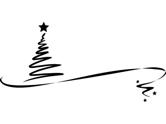 Christmas Silhouette Tree Illustrations for Festive Web Design