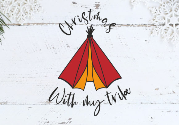 Christmas with My Tribe Bundle Illustrations for Local Branding