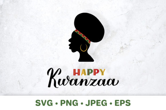 Happy Kwanzaa African American Christmas Illustrations