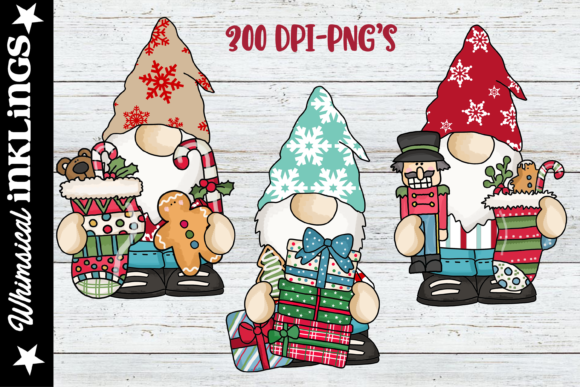 Holly Jolly Christmas Gnomes Illustrations