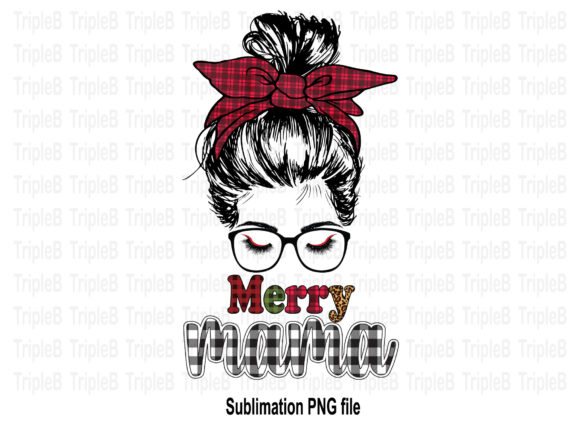 Merry Mama Merry Christmas Sublimation Illustrations