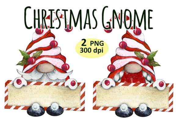 Personalized Christmas Gnome Png Clipart for Branding and Packaging